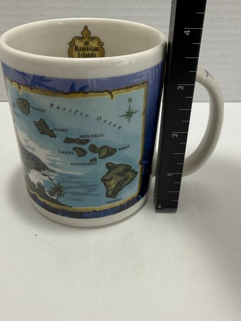Hawaiian Island Chain Coffee Mug The Islander Group Blue Island Chain Souvenir - Picture 7 of 8